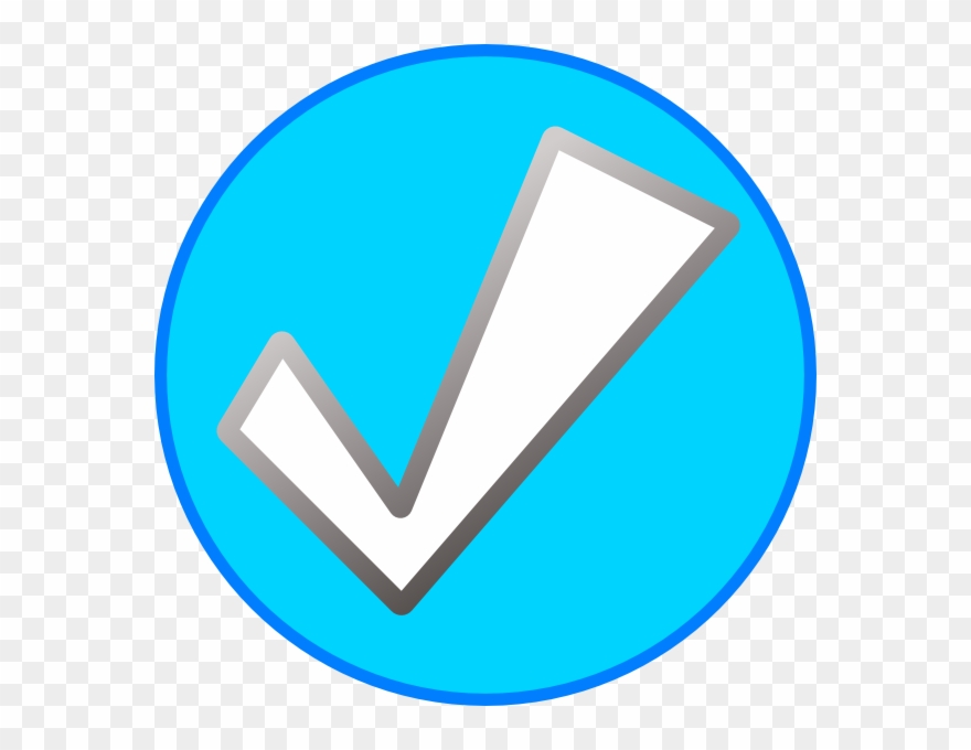 Blue Check Mark With Circle Clipart