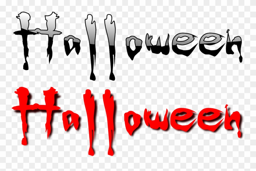 Illustration Of Halloween Text - Halloween Text Vector Clipart