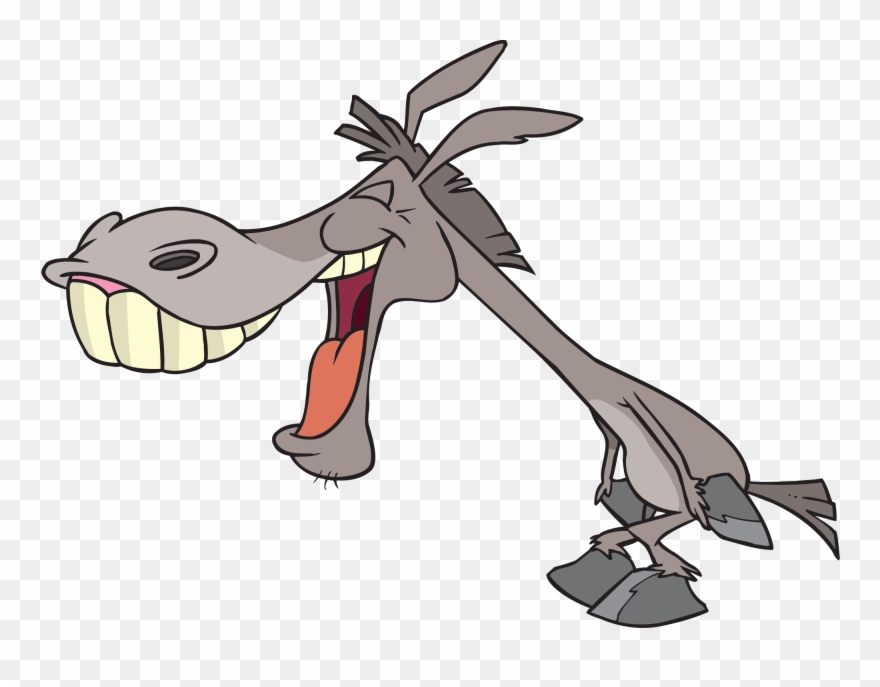 Hilarious Clipart Clip Art Free Library - Laughing Donkey Cartoon - Png Download