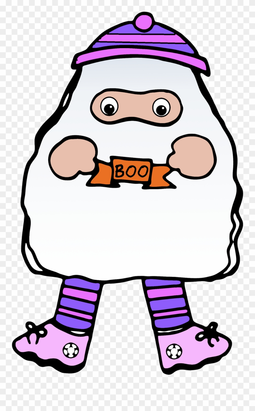 Ghostly Trick Or Treaters - Clip Art - Png Download