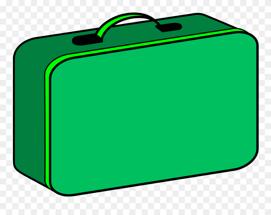 Lunch Box Clipart Transparent - Green Lunch Box Cartoon - Png Download