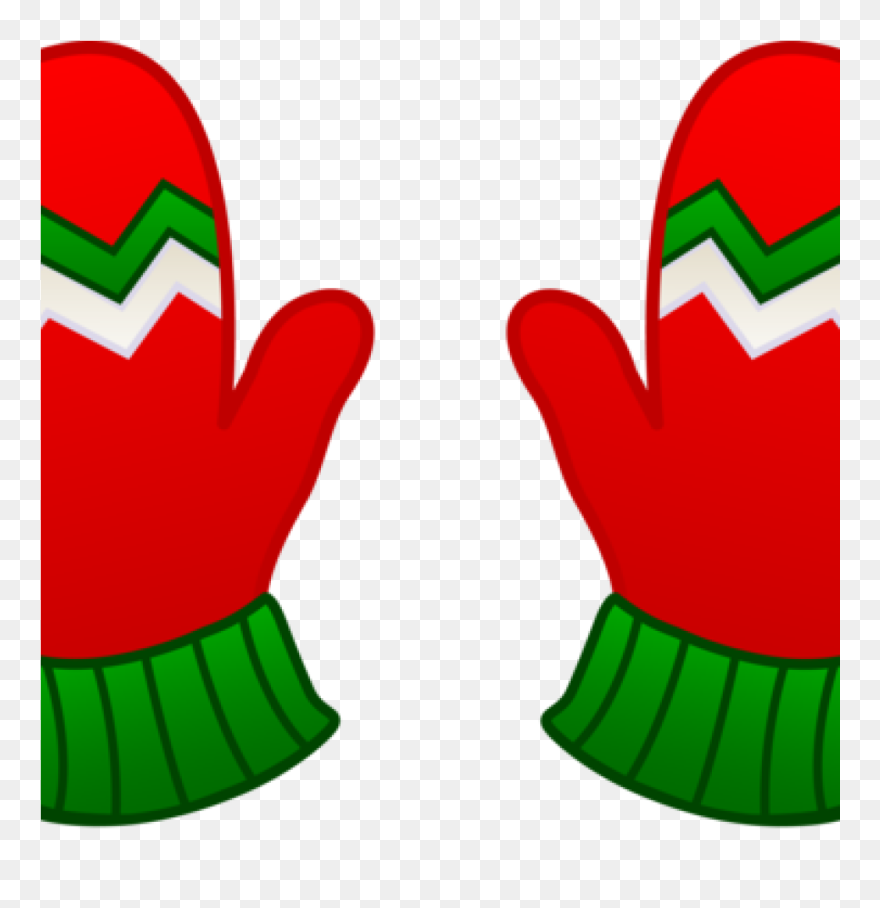 Mittens Clipart Kids Christmas Free Clip Art Dinosaur - Gloves Clipart - Png Download