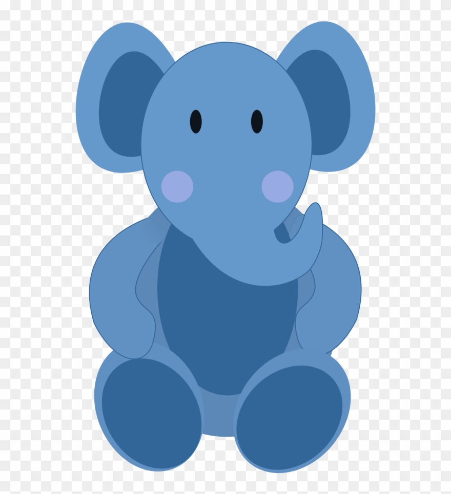 Clipart Baby Elephant Intended For Baby Elephant Clipart - Baby Stuffed Purple Elephant Greeting Cards - Png Download