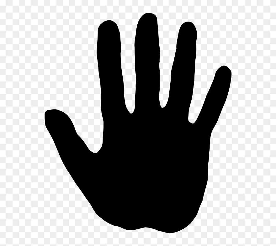 Hand Finger Silhouette Thumb Arm - Hand Sign To Stop Clipart