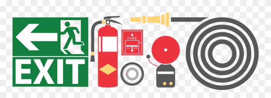 Clipart Free Stock Alarm Clipart Fire Drill - Emergency Fire Exit Sign T-shirt - Png Download