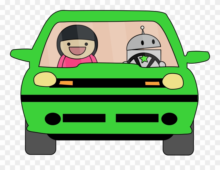 Autonomous Car First Robotics Competition Driving - Robot Driving A Car Clipart