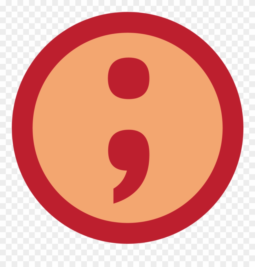 An Icon Showing A Semicolon - Semi Colon Icon Png Clipart