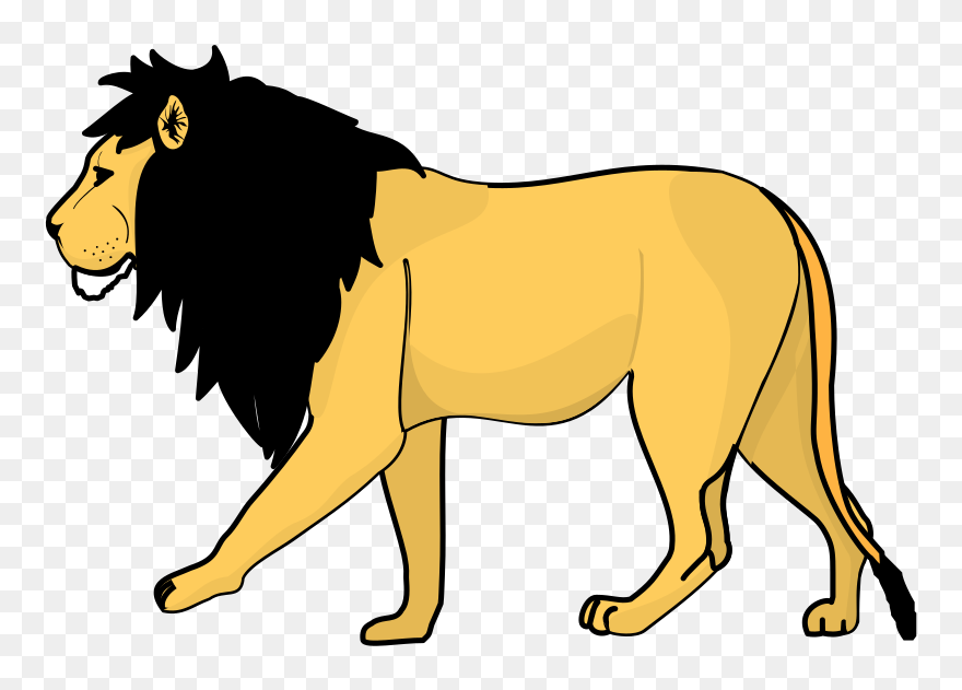 Lion Clip Art Free Vector Clipartbold - Lion Clipart Black And White - Png Download