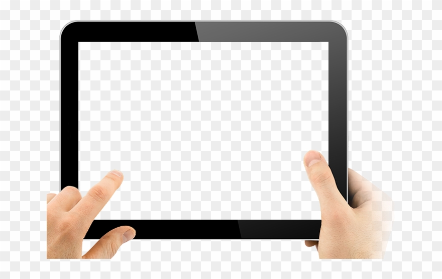 Tablet With Hand Png Clipart