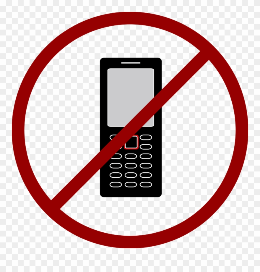 No Cell Phone - Phone With X Through Clipart