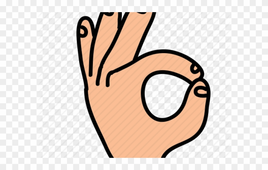 Hand Gesture Clipart Ok Symbol - Cartoon Hand - Png Download