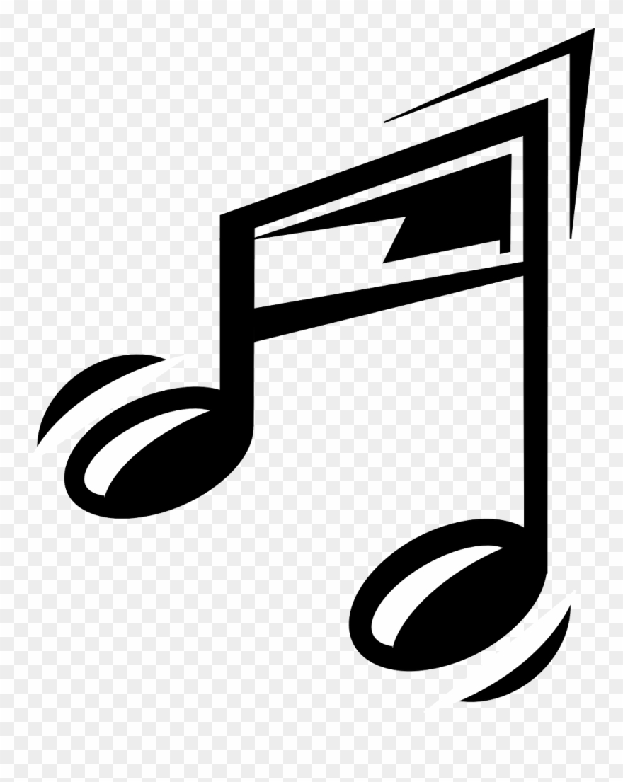 Funny Music Note - Cartoon Music Note Clipart