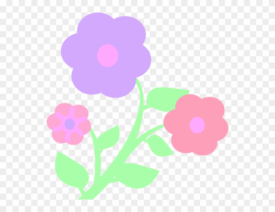 Pastel Flowers Clip Art At Clipartimage - Pastel Flowers Clipart Png Transparent Png