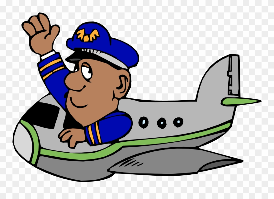 Png Black And White Library Dodgy Plane Kids Turbulence - Airplane With Pilot Cartoon Clipart