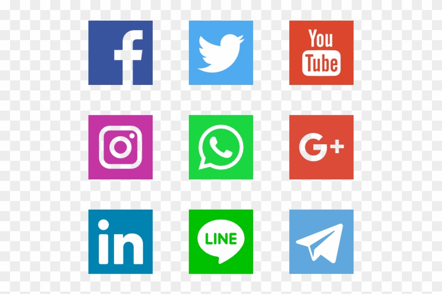 Delete Button Clipart Social Media - Social Media Icon Black - Png Download