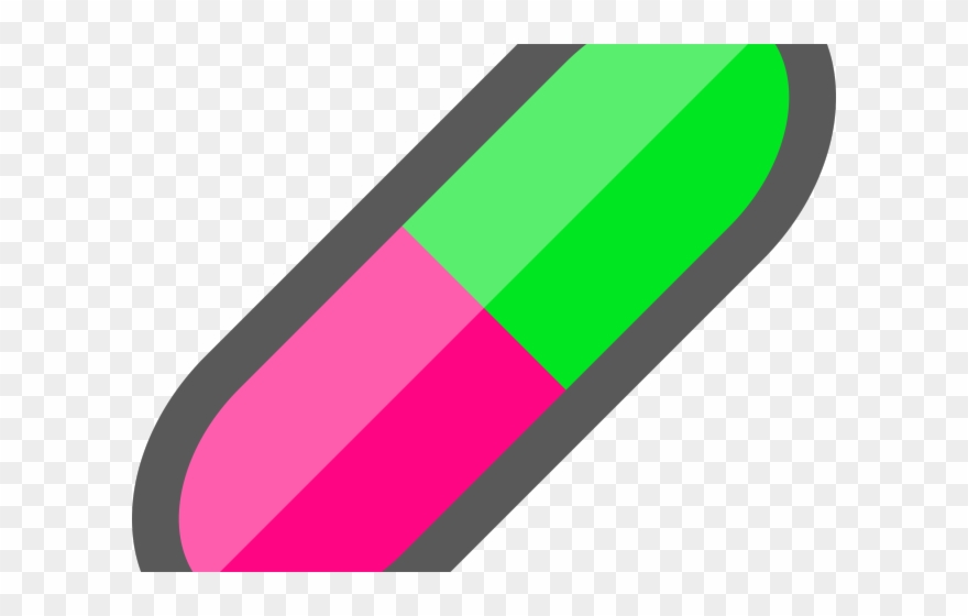 Tablet Clipart Pink Pill - Skateboard Deck - Png Download