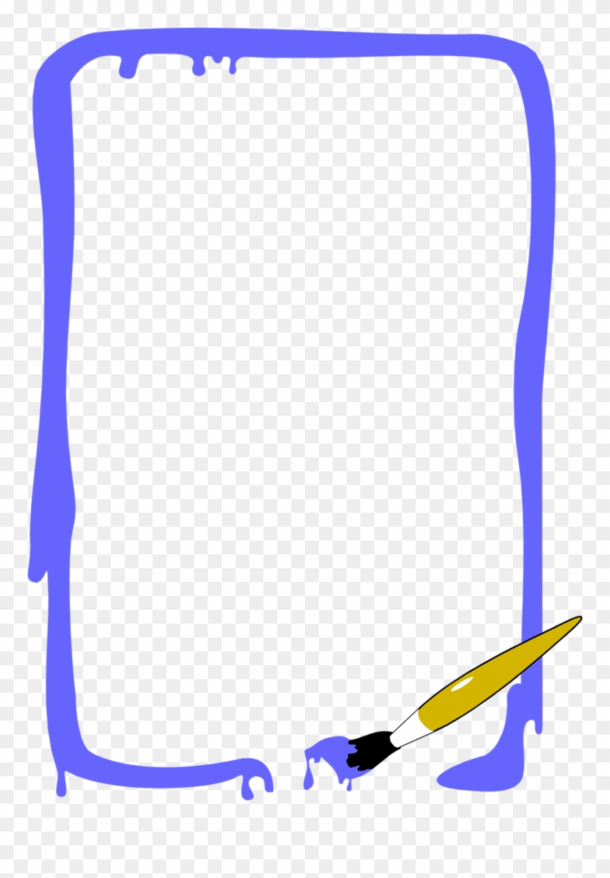 Model Clipart Border - Paint Brush Border Clip Art Free - Png Download