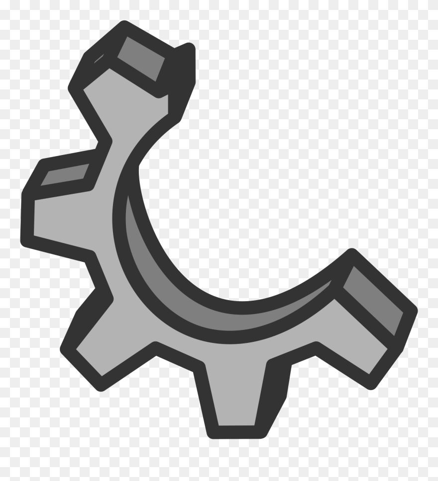 Model Png - Icon Gear Half Clipart