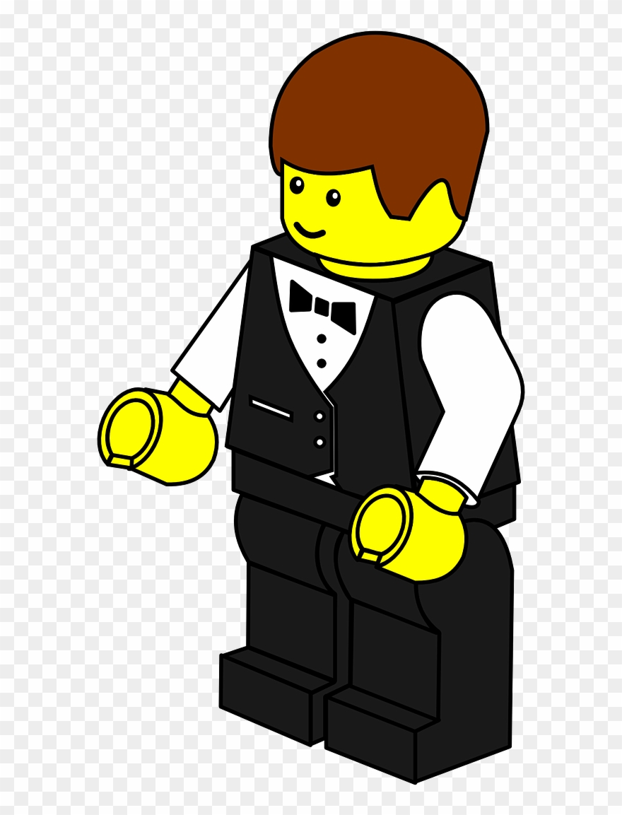 Lego Town Waiter - Lego Waiter Png Clipart