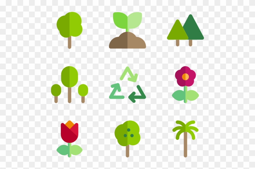 Social Media Clipart Colourful Tree - Flaticon Ecology - Png Download
