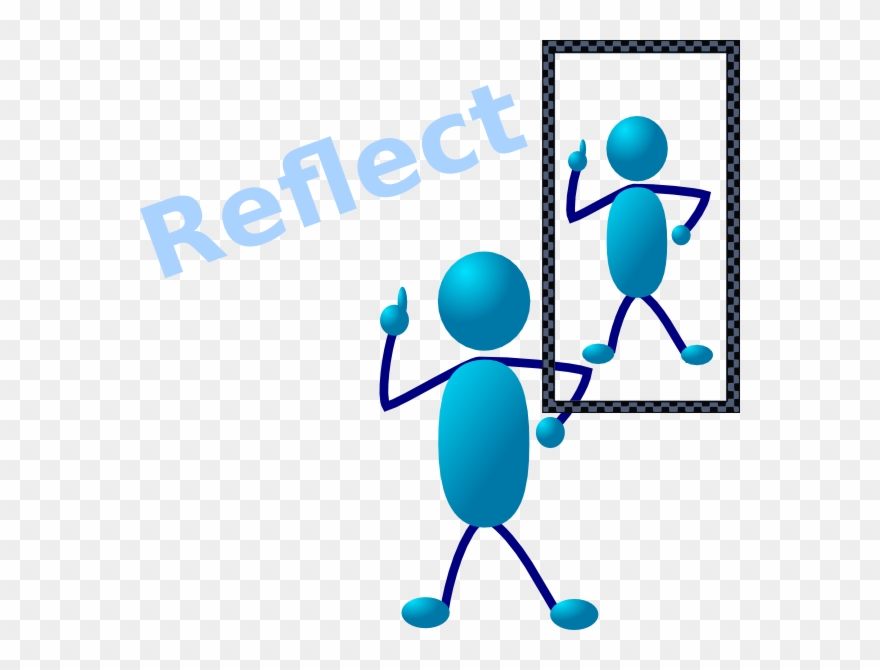 Reflection Thinking Clipart - Reflection Clipart Free - Png Download