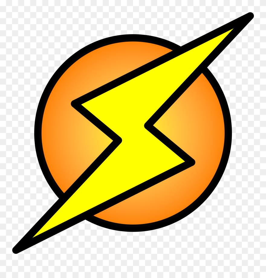 Lightning Bolt Icon Circle Clipart