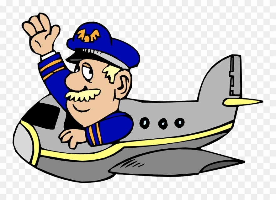 Airplane 0506147919 Aircraft Aviation Pilot In Command - Airplane With Pilot Cartoon Clipart
