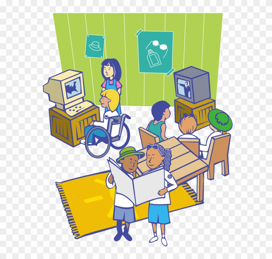 Free Vector Sunquad Clubhouse Clip Art - Computer At Home Clipart - Png Download