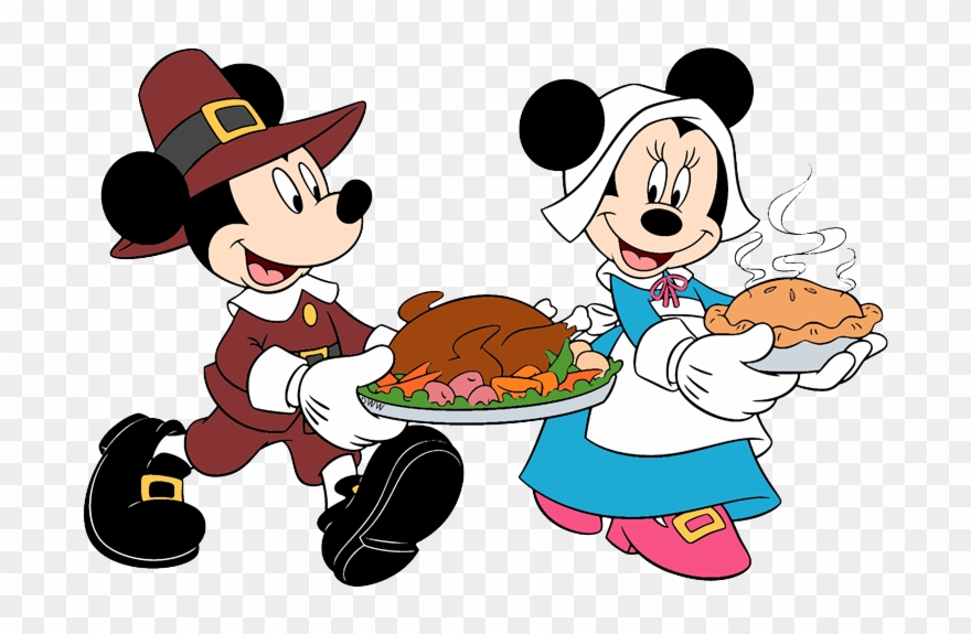 Miscellaneous Holidays Clip Art - Mickey And Minnie Thanksgiving - Png Download