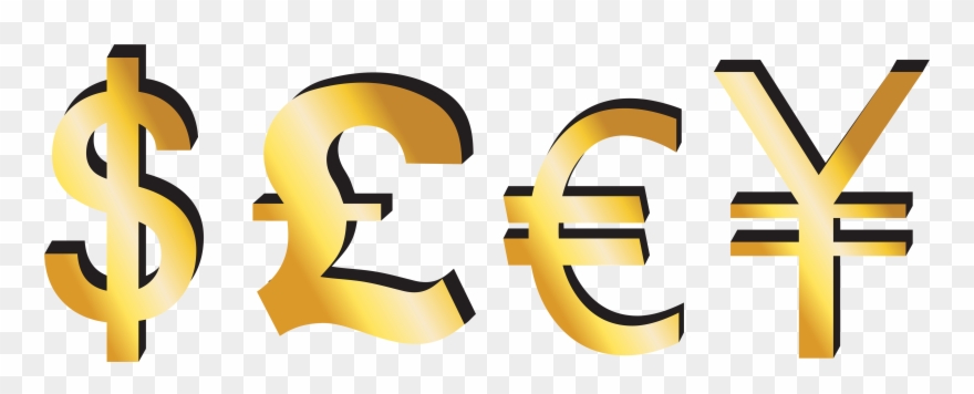 Dollar Pound Euro Yen Signs Png Clipart - Logo Dollar Euro Png Transparent Png