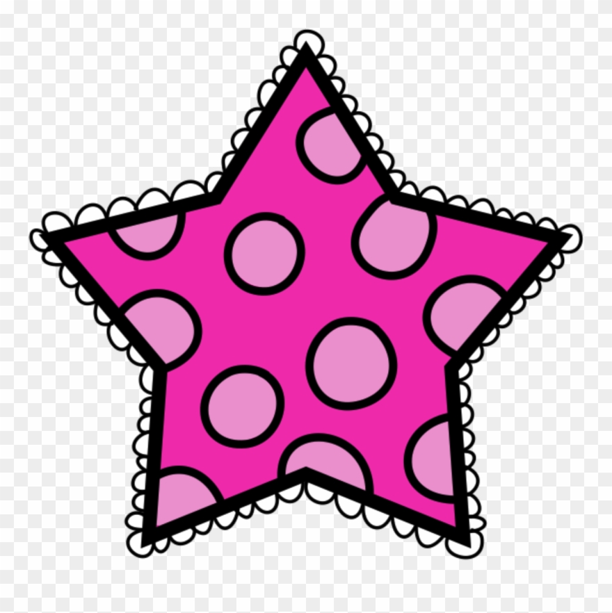 Sharing Sunday - Star With Polka Dots Clipart