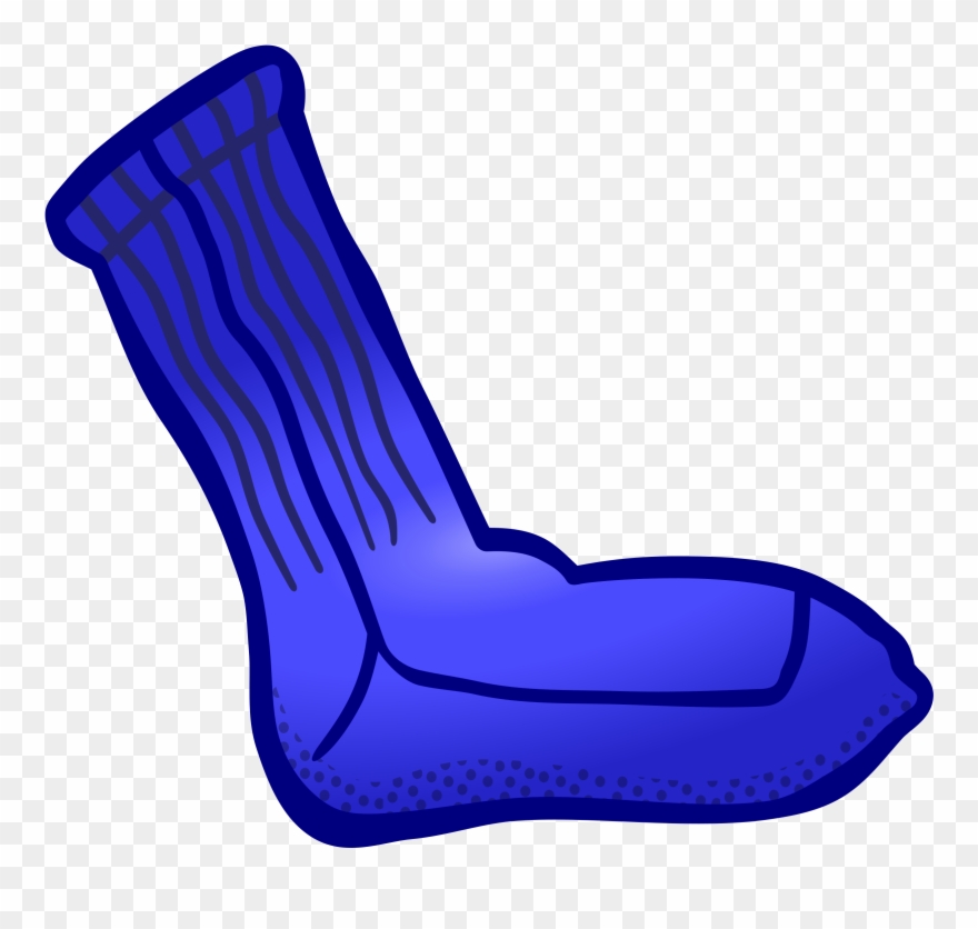 School Clipart Sock - Blue Sock Clip Art - Png Download