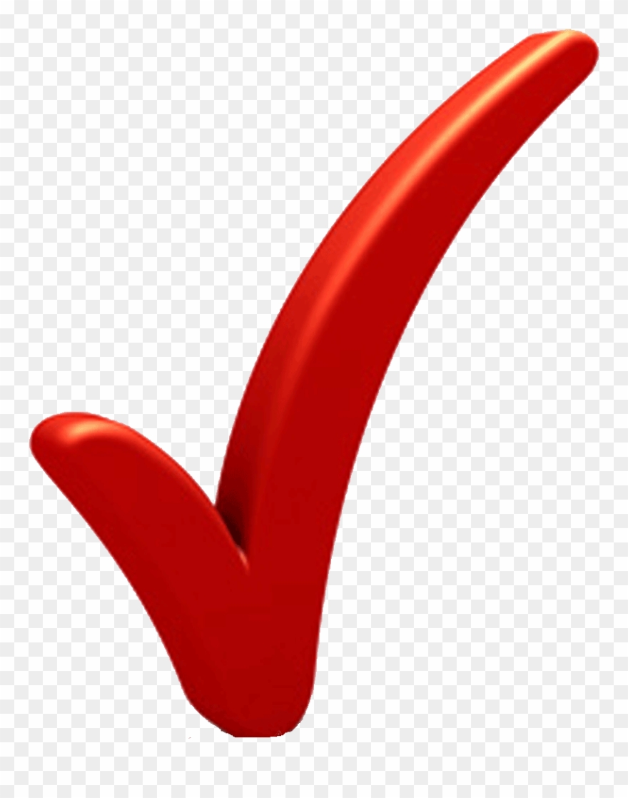 Check Mark Clipart Free - Red Check Mark Transparent Background - Png Download