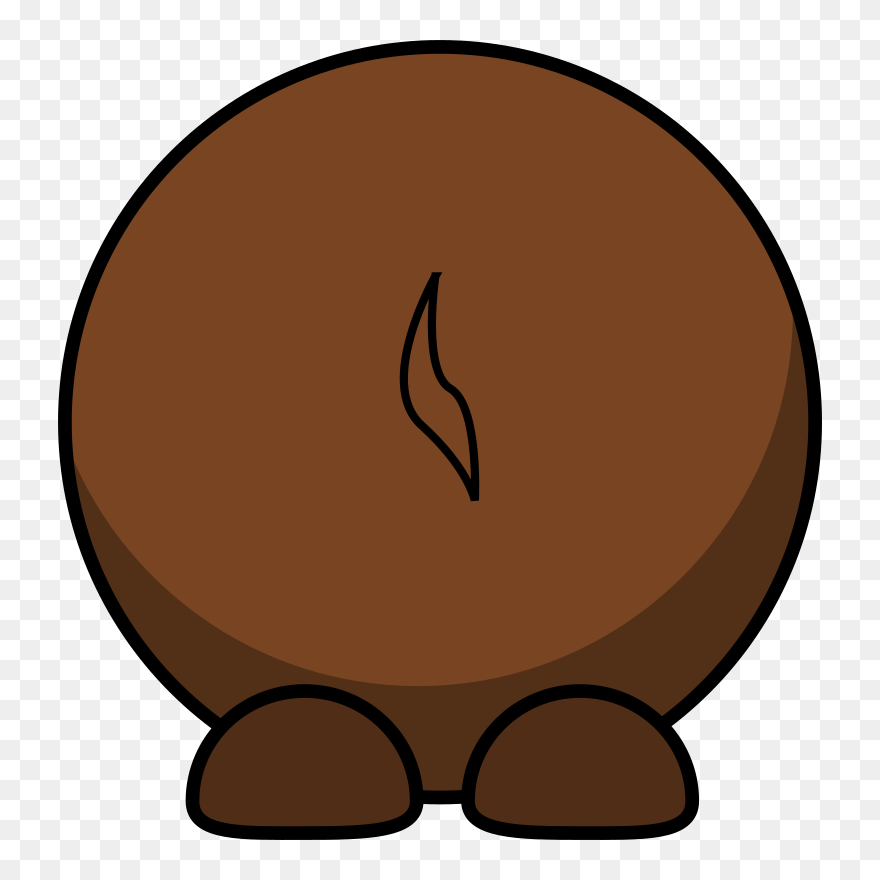 Gnu, Back, Brown, Animal, Cartoon, Cute, Funny, Mammal - Clipart Images Of Animal Front And Back - Png Download