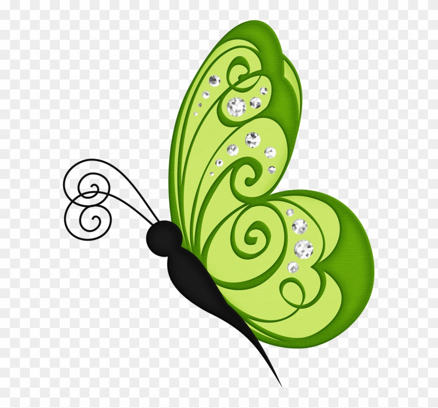 Pin By Mariel Fajardo On Baby Showe - Butterfly Green Clip Art - Png Download