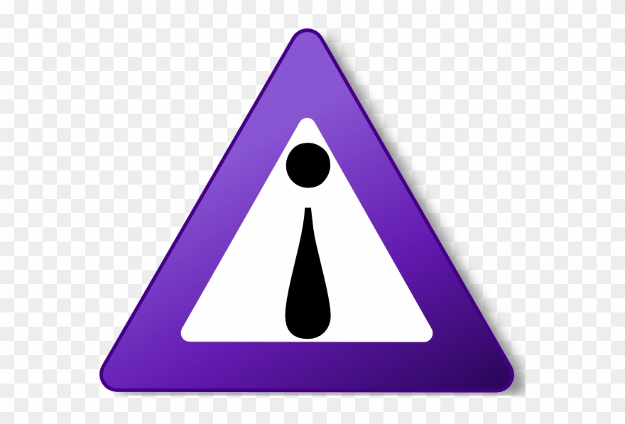 Humor Clip Art - Caution Purple - Png Download