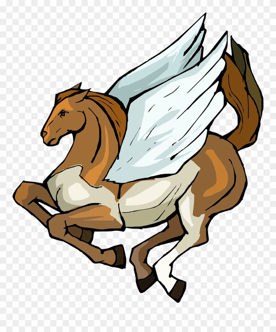 Art - Caballo Con Alas Animado Clipart