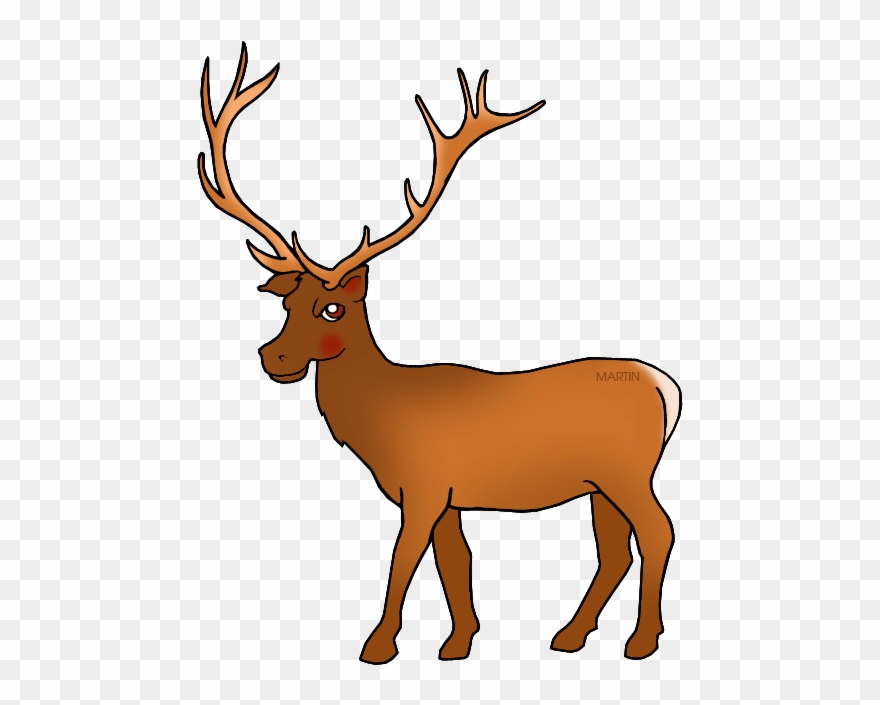 Elk Free United States Clip Art By Phillip Martin Utah - Utah State Animal Elk - Png Download