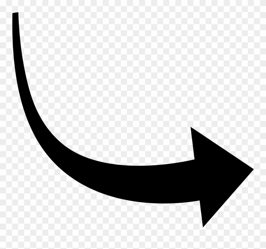 Corves Clipart Arched 2 Curved Arrow Clip Art - Curve Arrow Vector Png Transparent Png