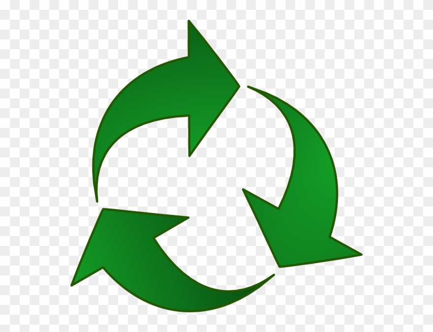 Green Recycle Arrows Clip Art At Pic - Green Recycle Symbol - Png Download