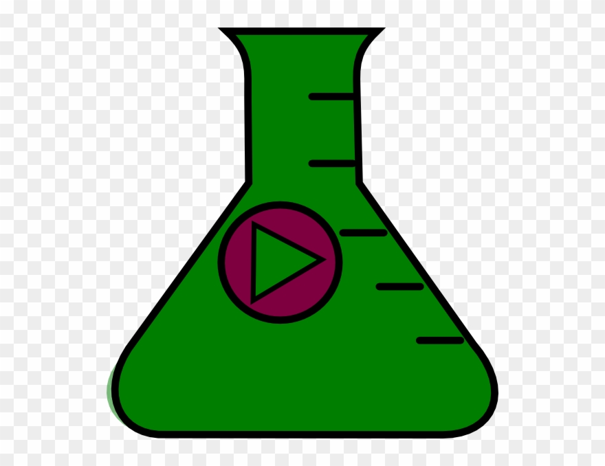 Erlenmeyer Start Dark Green - Erlenmeyer Flask Clipart