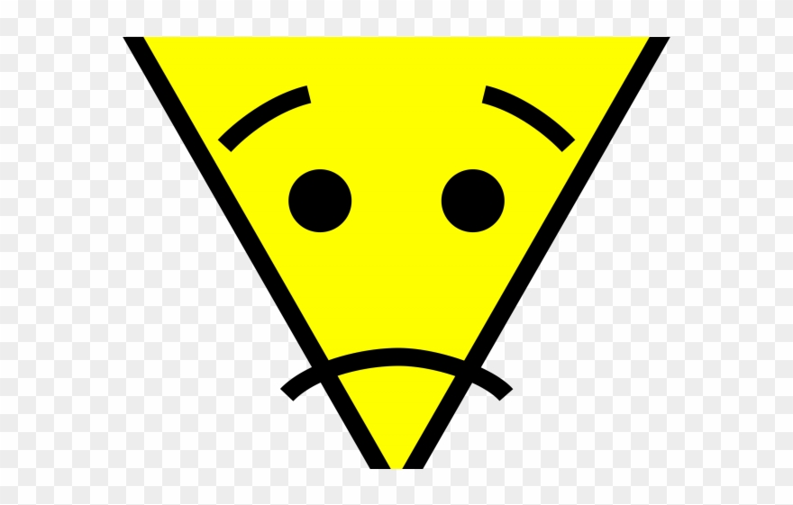 Triangle Clipart Face Clipart - Triangle Face Cartoon - Png Download