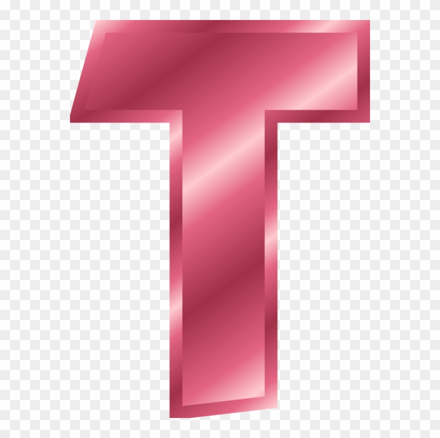 Alphabet Letter T - Letter T Color Pink Clipart