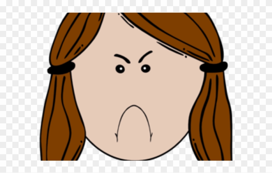Brunette Clipart Clip Art - Cartoon Sad Girl - Png Download
