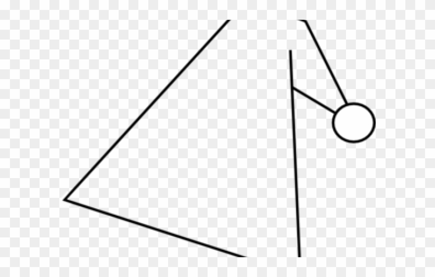 Triangle Clipart Hat - Line Art - Png Download