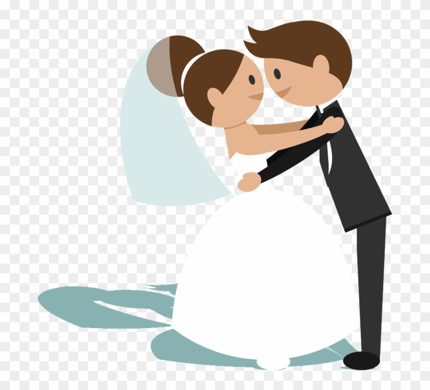 Clipart Bride And Groom Animation - Png Download