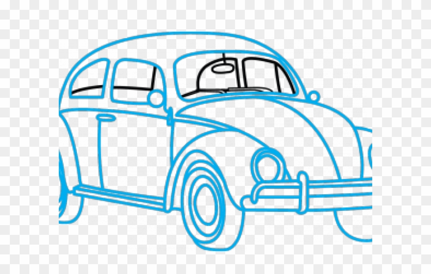 Drawn Beetles Easy - Antique Car Clipart