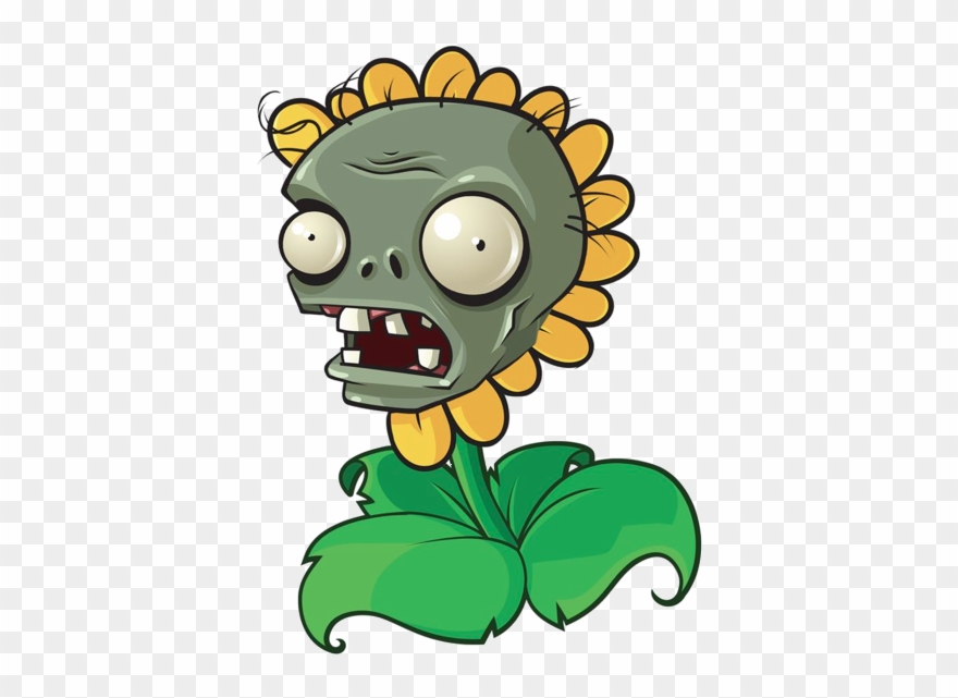 Sunflower Clipart Plant Vs Zombie Pencil And In Color - Plants Vs Zombie Art - Png Download