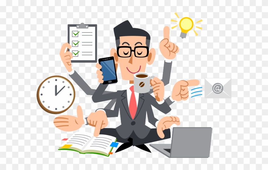 Consultant Clipart Cartoon - Multi Task - Png Download