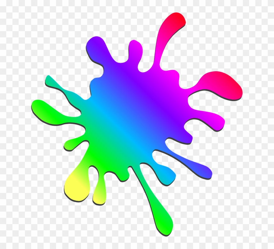 Rainbow Splat Clipart - Png Download